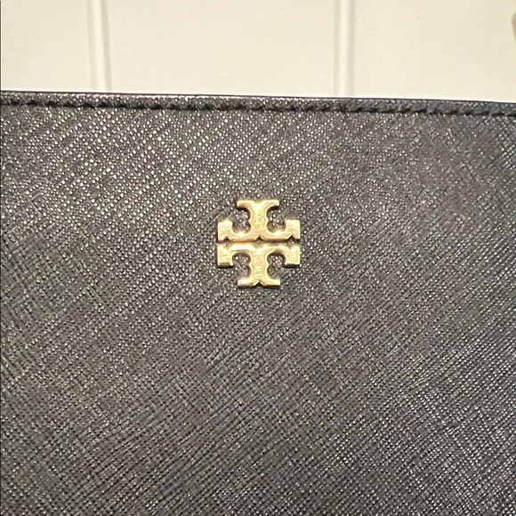 Tory Burch Black Tote with Gold Accents - Picture 2 of 14
